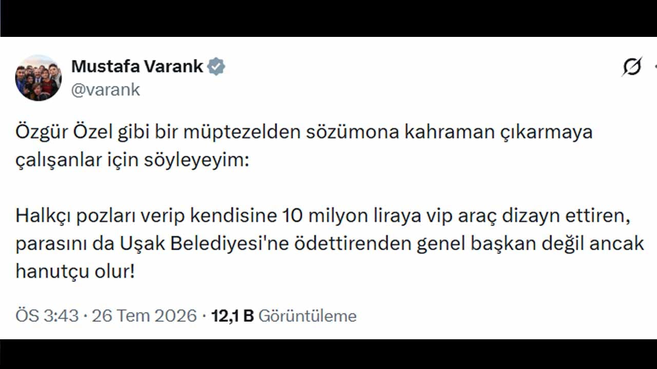 Foto - Varank’tan Özgür Özel’e büyük şamar! ‘Böyle bir müptezelden…’