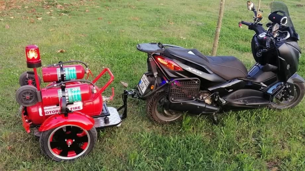 Foto - Vatandaş geliştirdi! Yangın kıvılcım anında sönüyor