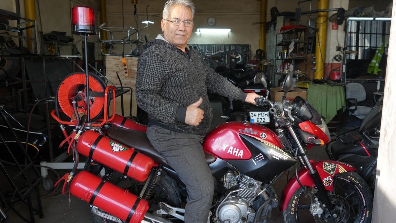 Foto - Vatandaş geliştirdi! Yangın kıvılcım anında sönüyor