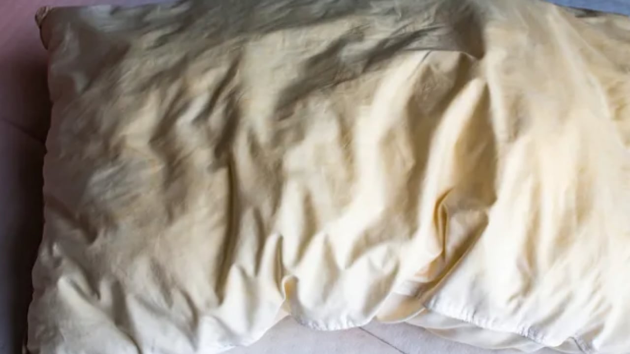 Foto - Vücut yağları, ter ve nem... Sararmış yastıklar kar gibi bembeyaz olacak! Yıkama suyuna bir ölçek sadece...