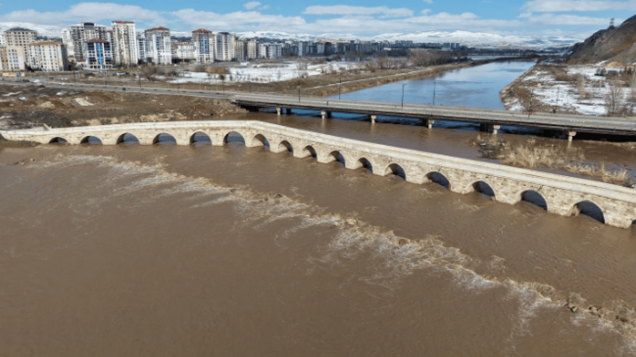 Yağan kar eridi! Kızılırmak çamur rengine döndü