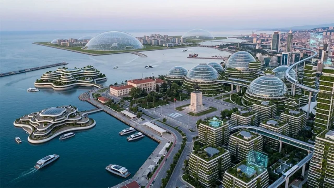 Foto - Yapay zeka il il çizim yaptı: İşte Türkiye’nin 100 yıl sonraki bilim kurgu filmi gibi hali