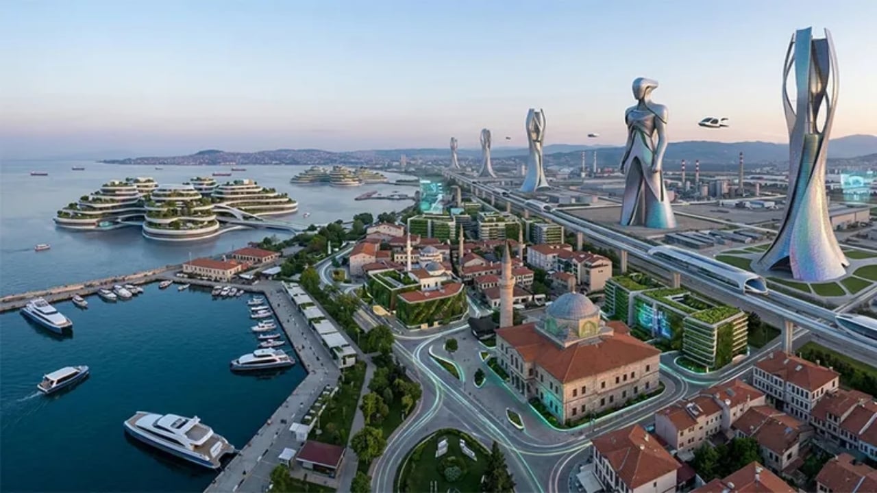 Foto - Yapay zeka il il çizim yaptı: İşte Türkiye’nin 100 yıl sonraki bilim kurgu filmi gibi hali