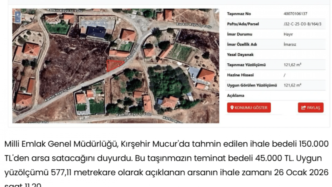 Yetişen ucuza kapatıyor: 40 bin TL'den arazi 150.000 TL'den arsa!