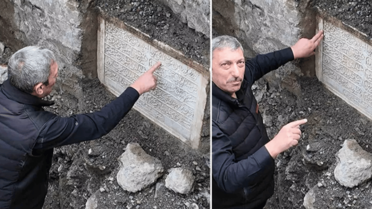 Yol çalışmasından keşfedildi: Tarihi yazıtın sırrı ortaya çıktı!