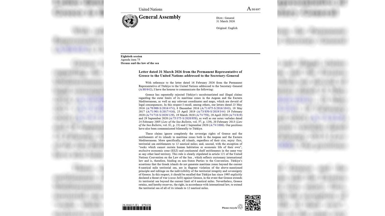 Foto - Yunanistan’dan BM’ye küstah mektup! Türkiye ve Ege detayı "Size bunu yalatırız" dedirtti