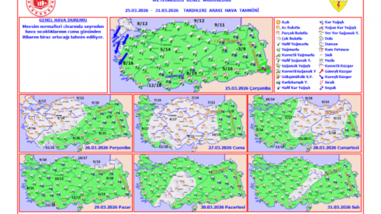 Foto - Yurt genelinde yağışlı seyir sürecek! Sıcaklıklar kademeli olarak artıyor 