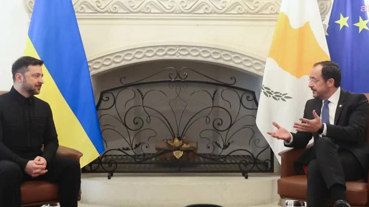 Foto - Zelenski Güney Kıbrıs Cumhurbaşkanı Nikos Hristodulidis’i ziyaret etti! Kritik görüşme: Dahil olacak mı?