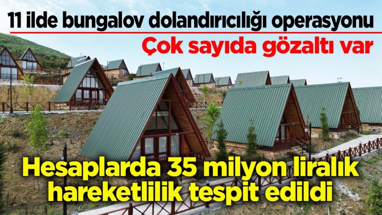 11 ilde bungalov dolandırıcılığı operasyonu: Çok Sayıda gözaltı var! Hesaplarda 35 milyon liralık hareketlilik tespit edildi
