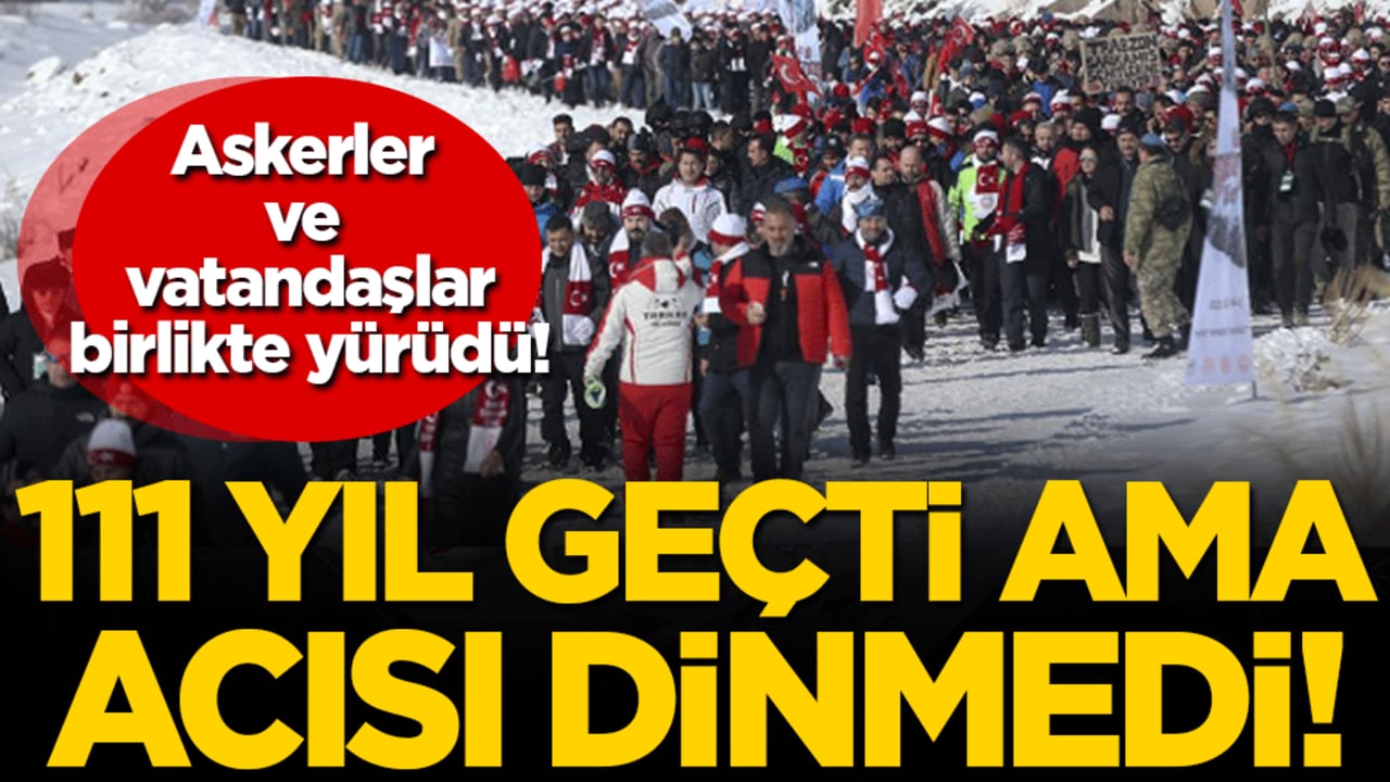 111 yıl geçti ama acısı dinmedi! Askerler ve vatandaşlar birlikte yürüdü!