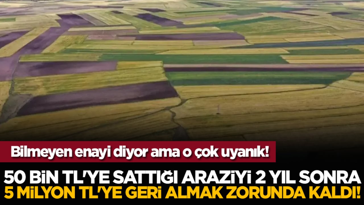 50 bin TL'ye sattığı araziyi 2 yıl sonra 5 milyon TL'ye geri almak zorunda kaldı!
