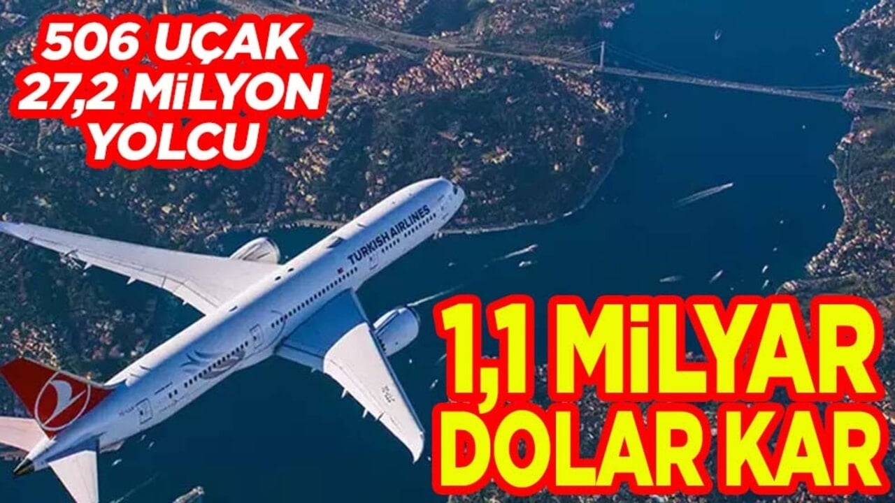 506 uçak, 27,2 milyon yolcu. 1,1 milyar dolar kar