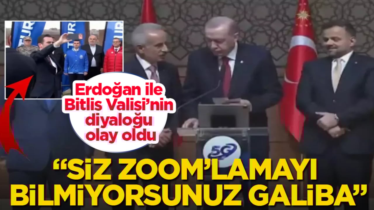 5G töreninde Tayyip Erdoğan ile Bitlis Valisi’nin diyaloğu olay oldu: Siz zoom’lamayı bilmiyorsunuz galiba