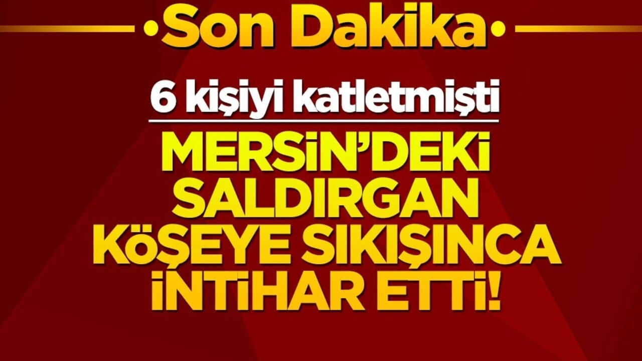 6 kişiyi katletmişti... Mersin'deki saldırgan köşeye sıkışınca intihar etti!
