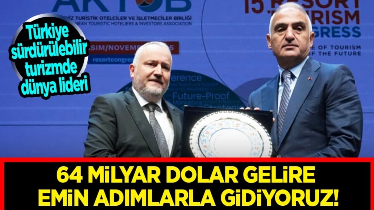 64 milyar dolar gelire emin adımlarla gidiyoruz... Türkiye sürdürülebilir turizmde dünya lideri: Bakan Ersoy: Kış sübvanseleri yeniden devrede