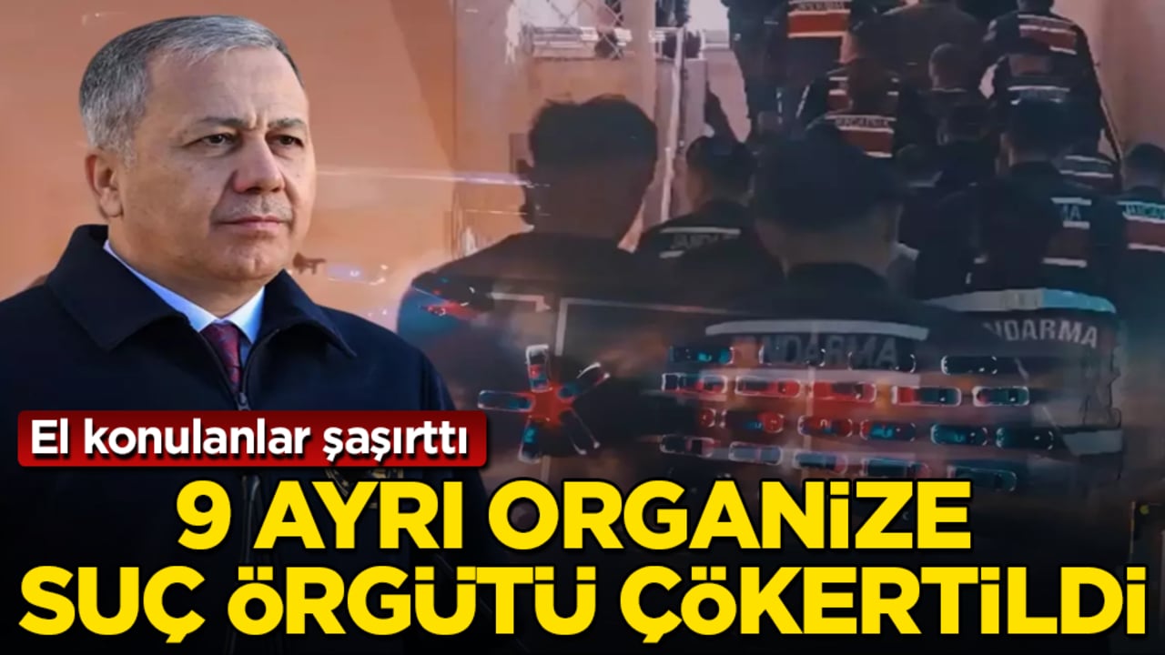 9 ayrı organize suç örgütü çökertildi! El konulanlar şaşırttı