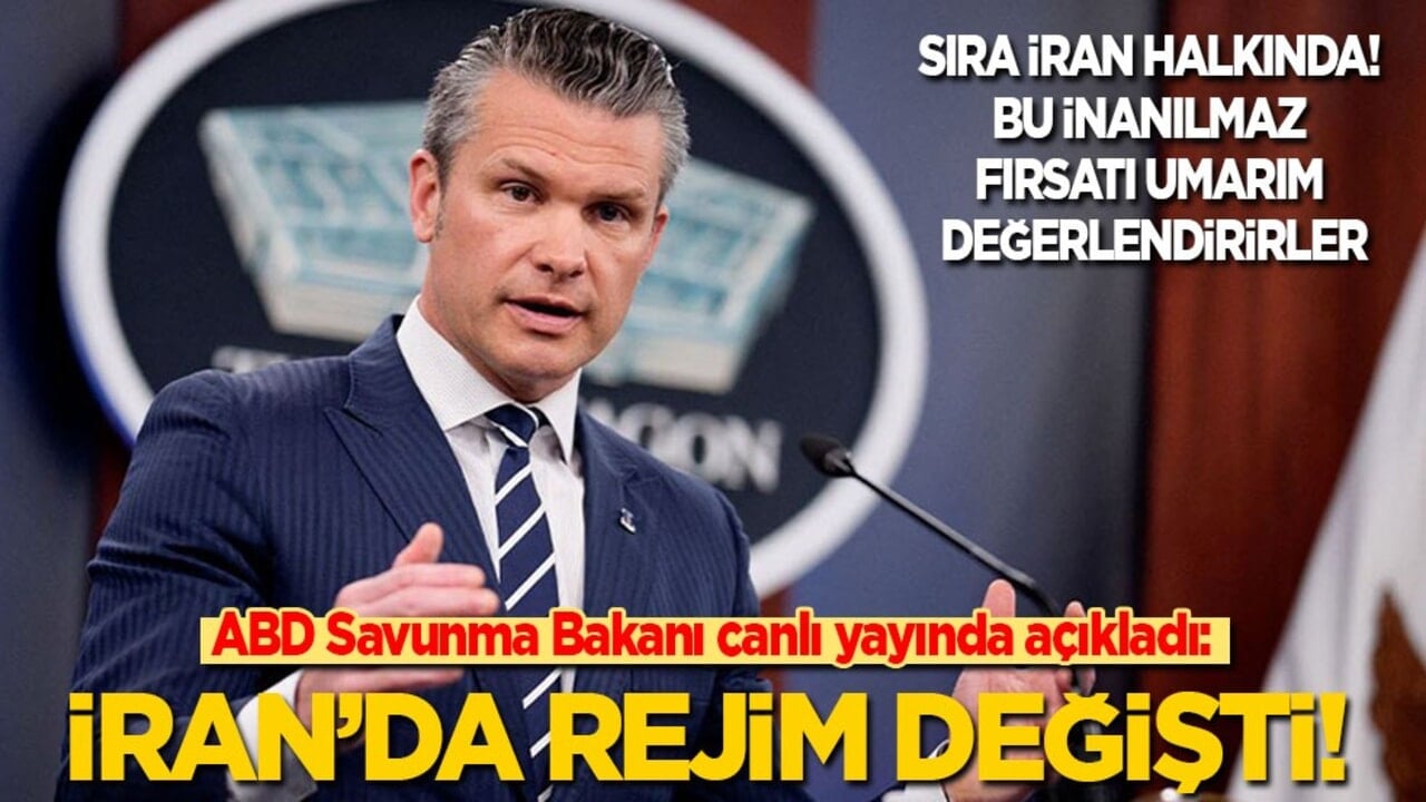 ABD Savunma Bakanı canlı yayında açıkladı: İran’da rejim değişti! Sıra İran halkında...