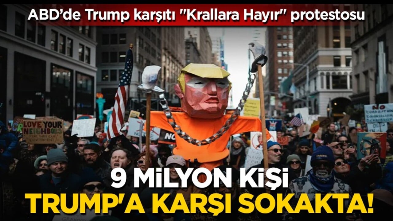 ABD'de milyonlarca kişi sokağa çıktı: Trump'a karşı "Krallara Hayır" protestosu
