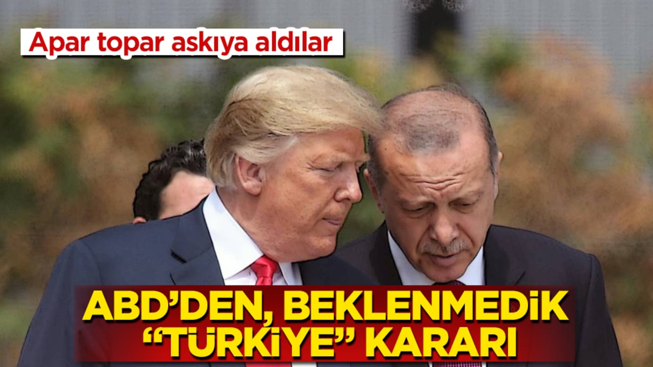 ABD’den, beklenmedik "Türkiye" kararı! Apar topar askıya aldılar