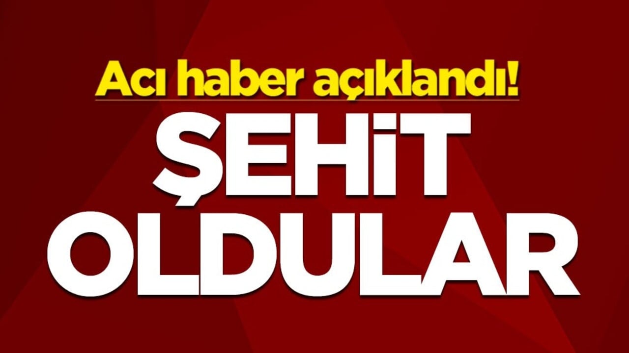 Acı haber açıklandı! Şehit oldular