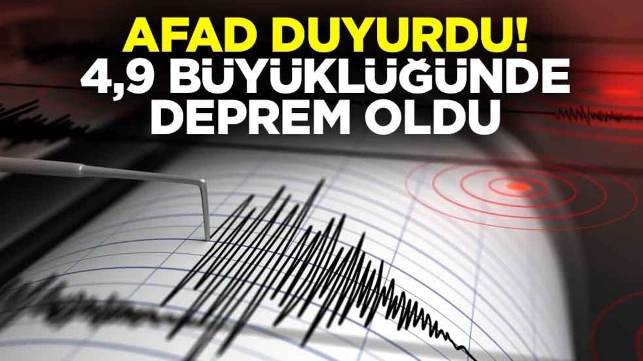 AFAD duyurdu! Akdeniz'de 4,9 büyüklüğünde deprem