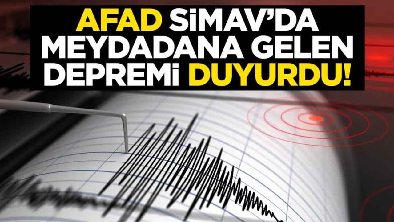 AFAD duyurdu! Kütahya’nın Simav ilçesinde 4.8 şiddetinde deprem