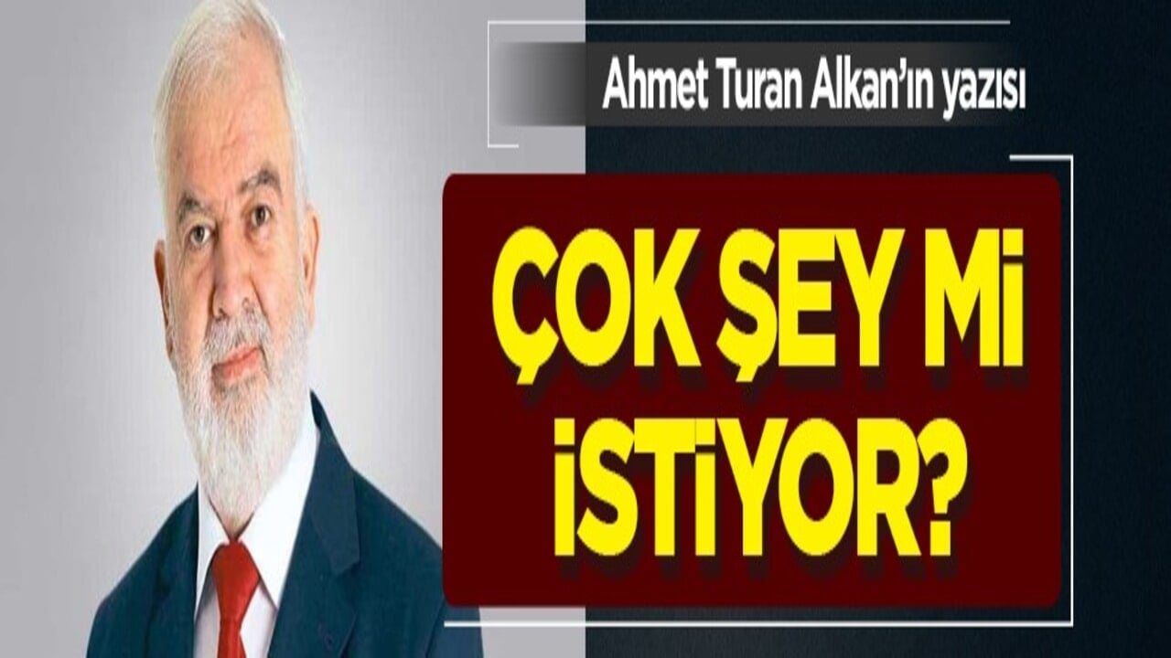 Ahmet Turan Alkan: Çok şey mi istiyor?