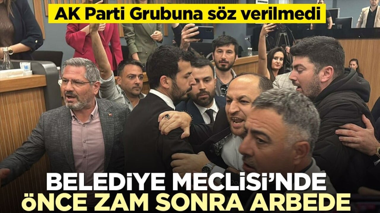 AK Parti Grubuna söz verilmedi! Belediye Meclisi’nde önce zam sonra arbede