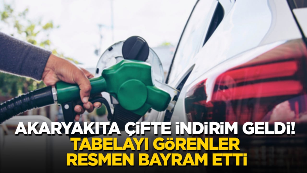 Akaryakıta çifte indirim geldi, tabelayı görenler resmen bayram etti