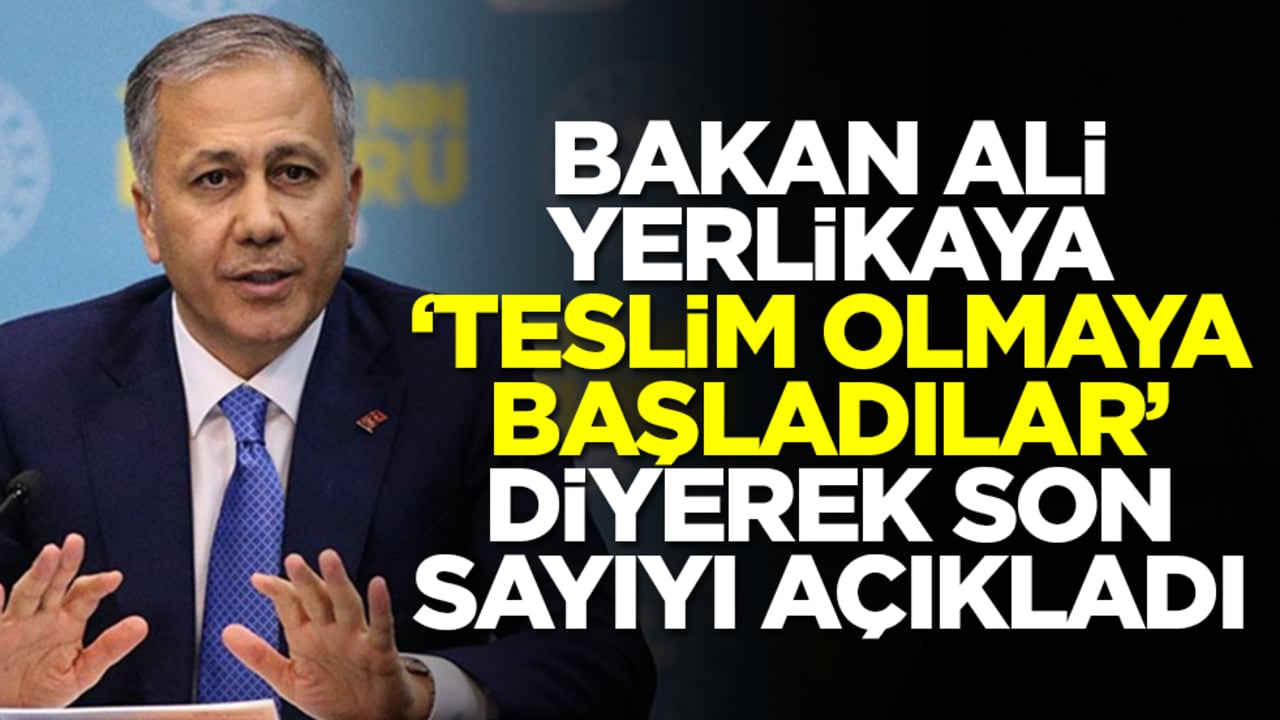 Ali Yerlikaya açıkladı: Teslim olmaya başladılar