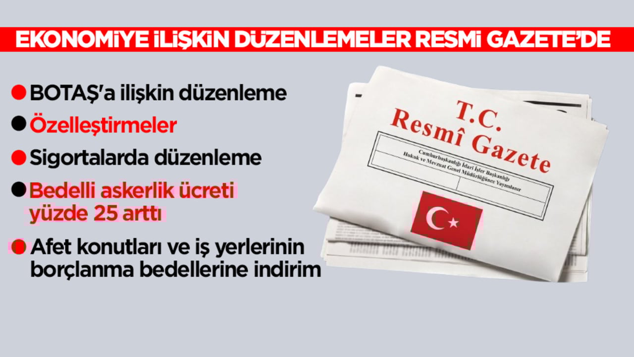 Alınan yeni kararlar Resmi Gazete’de