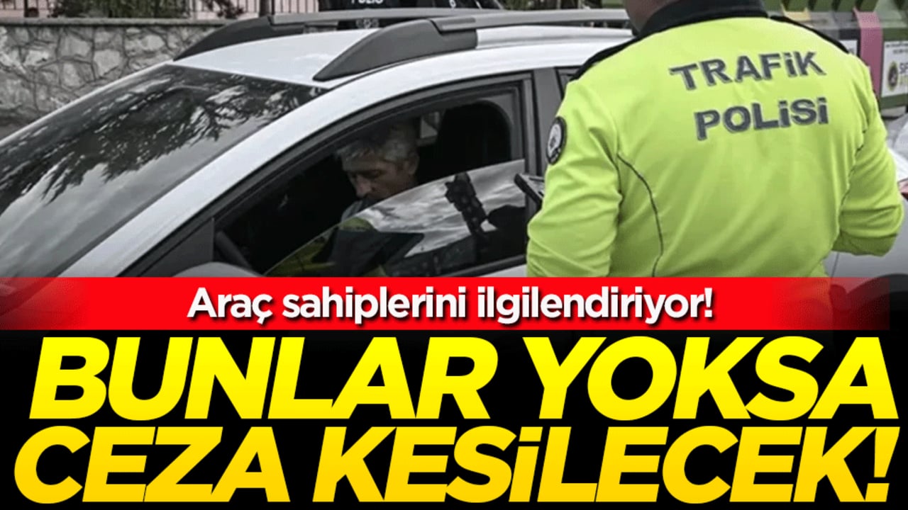 Araç sahiplerini ilgilendiriyor: Bunlar yoksa ceza kesilecek!