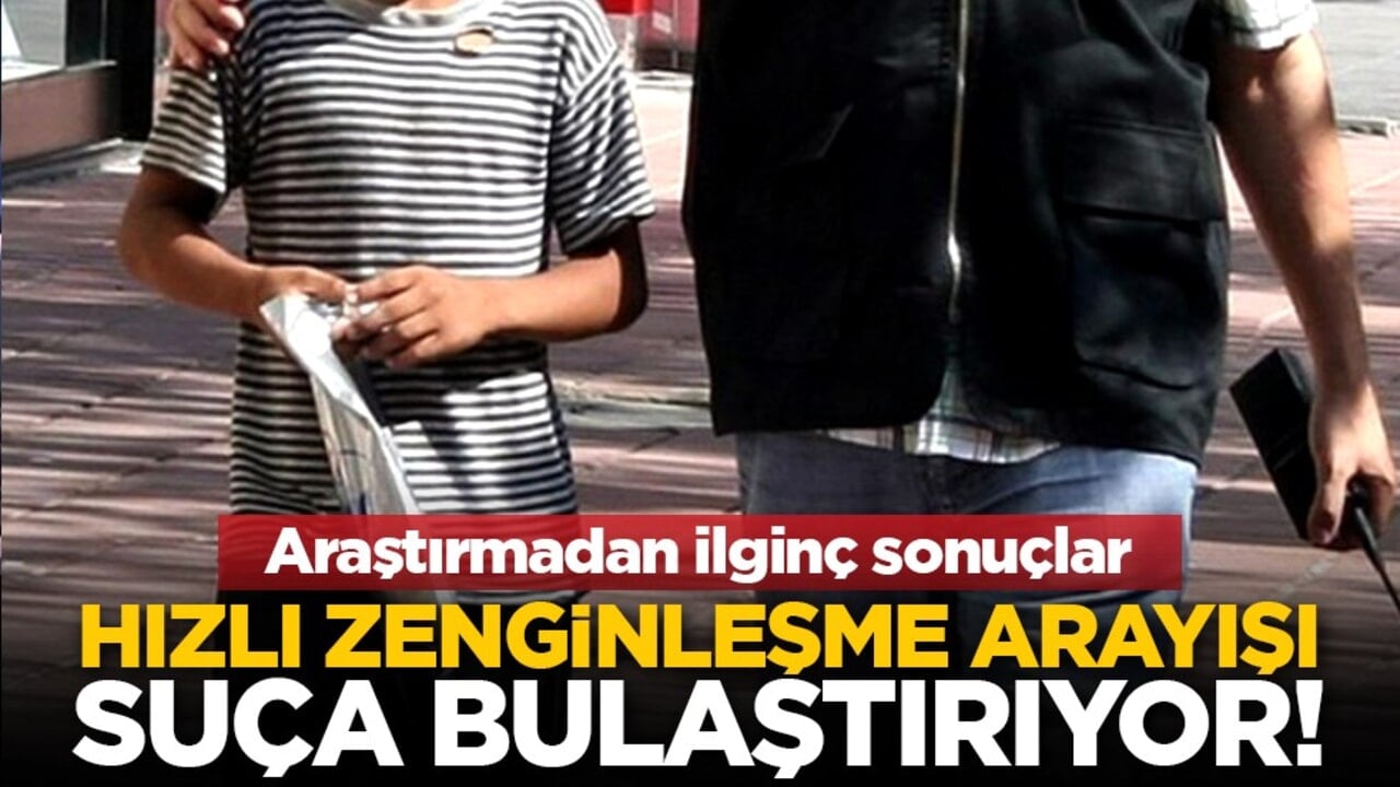 Araştırmadan ilginç sonuçlar: Hızlı zenginleşme arayışı suça bulaştırıyor!