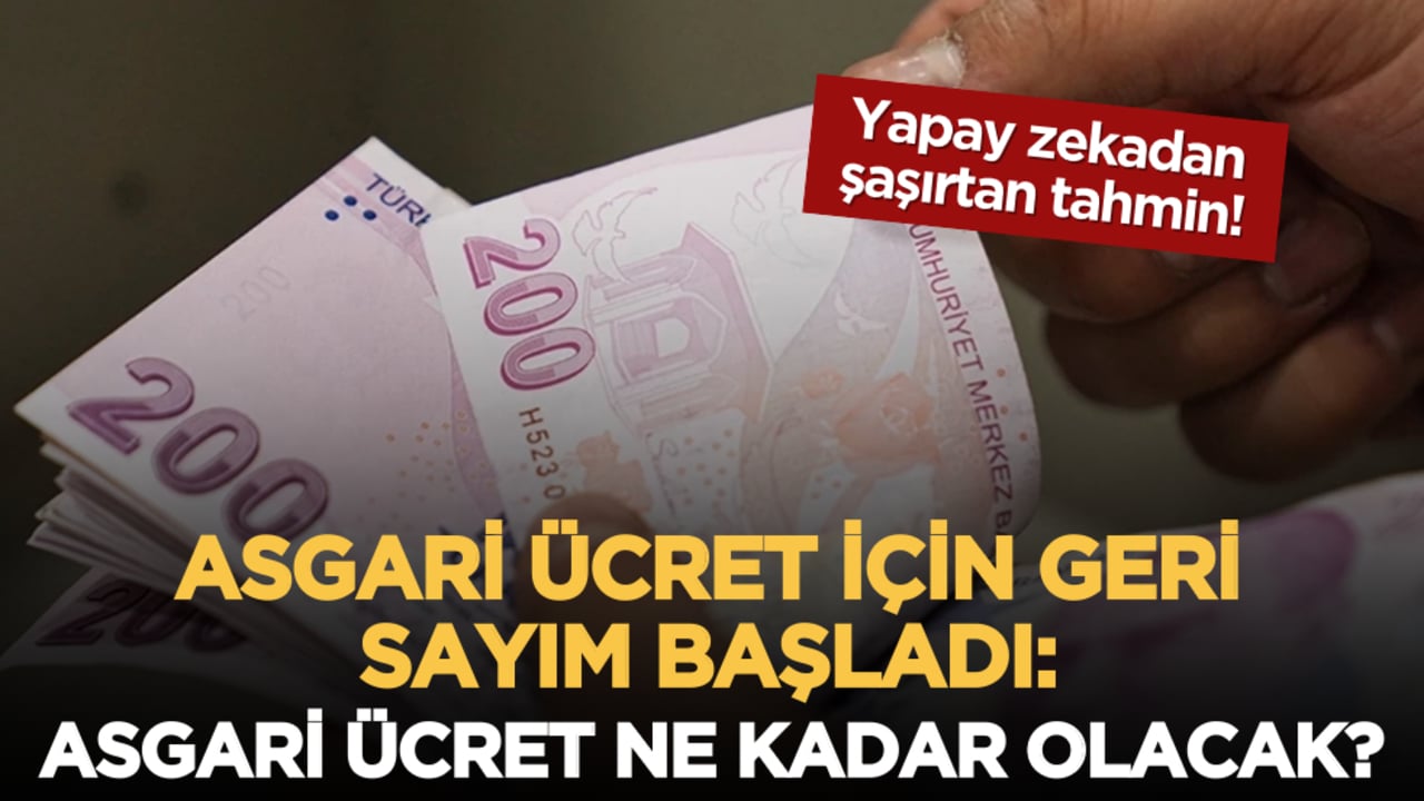 Asgari ücret için geri sayım başladı: Asgari ücret ne kadar olacak? Yapay zekadan şaşırtan tahmin