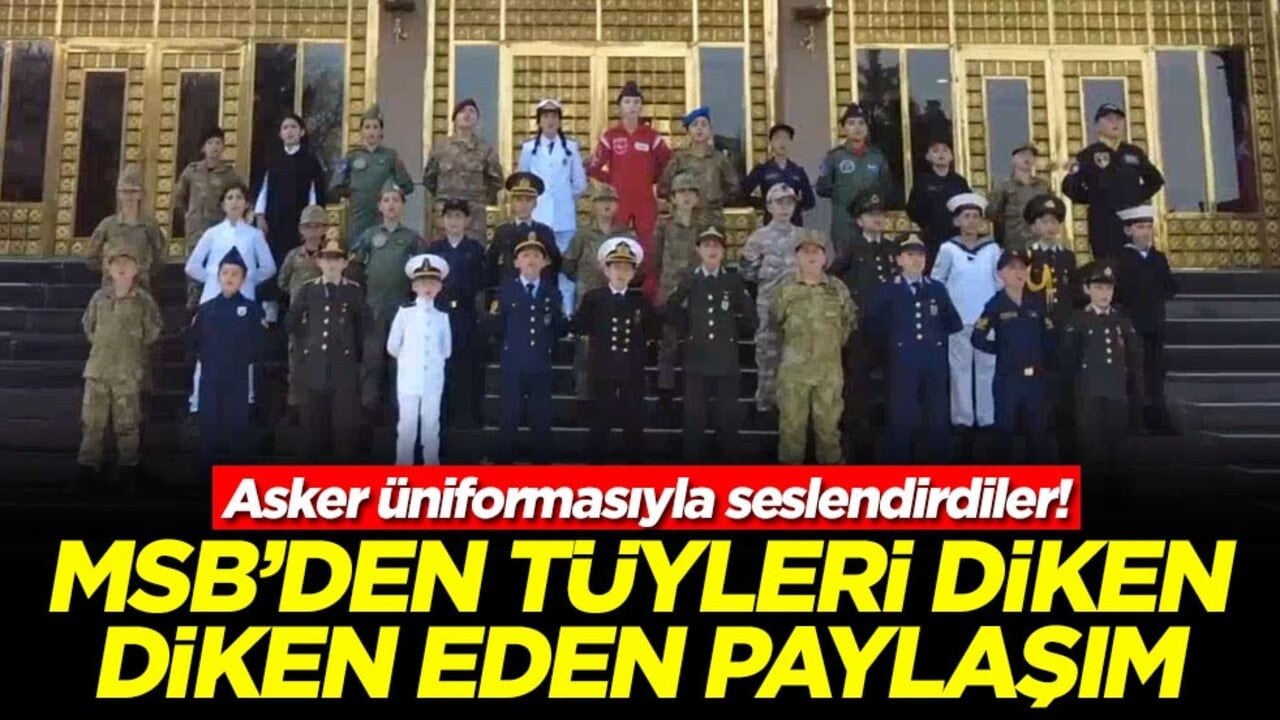 Asker üniformasıyla seslendirdiler! MSB’den tüyleri diken diken eden paylaşım