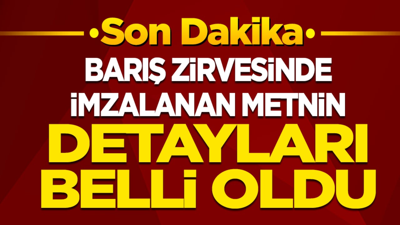 Barış Zirvesi'nde imzalanan metnin detayları belli oldu