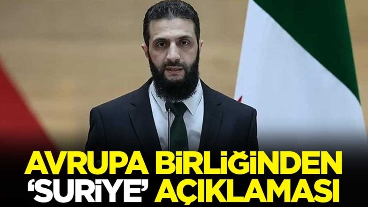 Avrupa Birliğinden "Suriye" açıklaması
