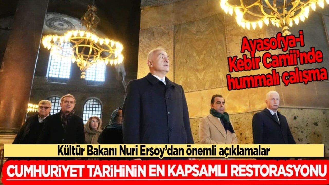 Ayasofya-i Kebir Camii ile Sultanahmet Camii’nde yürütülen restorasyon tüm hızıyla devam ediyor...