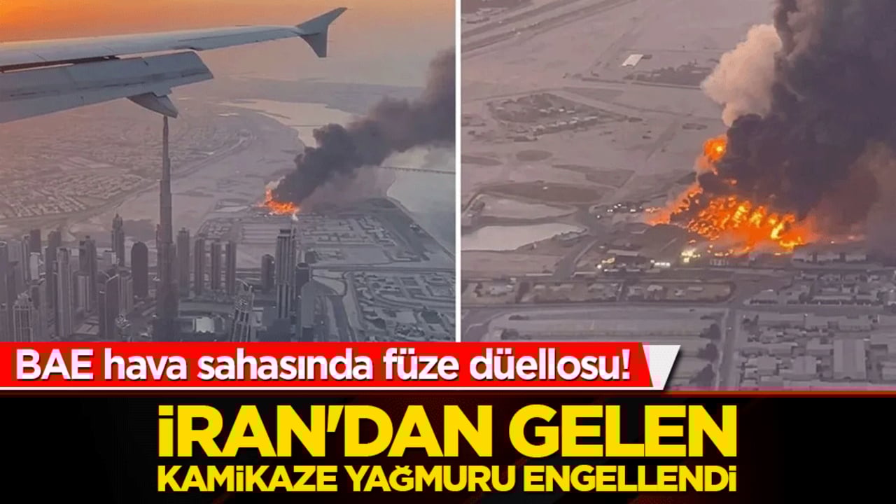 BAE hava sahasında füze düellosu! İran'dan gelen kamikaze yağmuru engellendi!