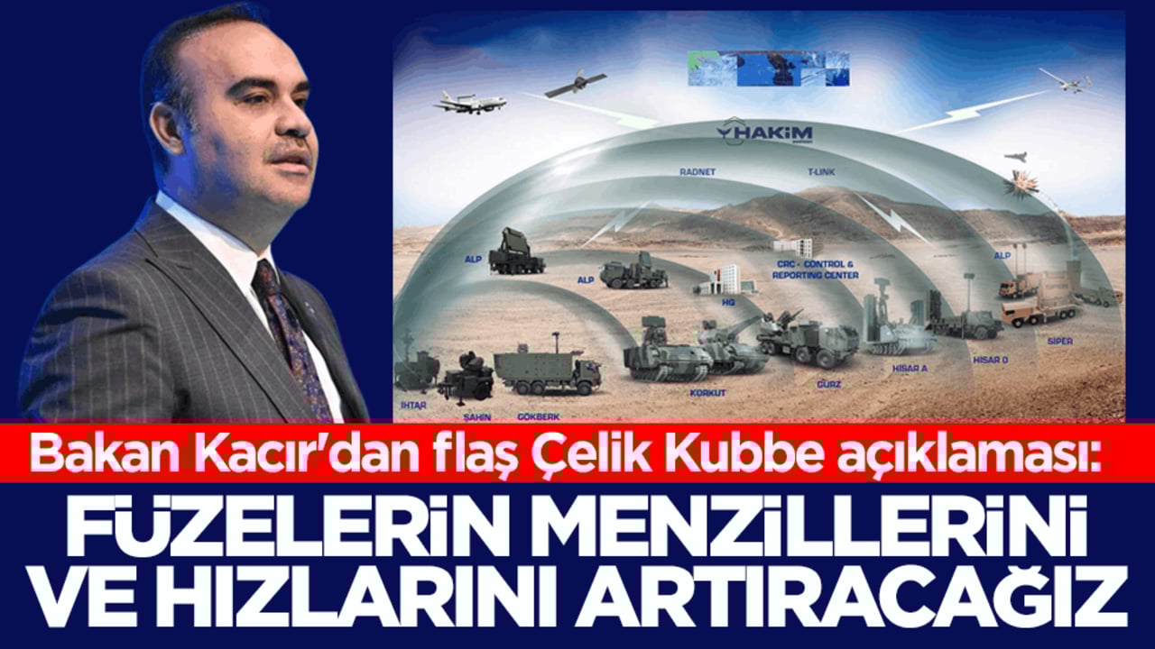 Bakan Kacır'dan flaş Çelik Kubbe açıklaması: Füzelerin menzillerini ve hızlarını artıracağız