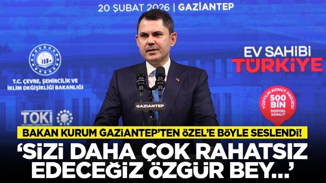 Bakan Kurum Gaziantep’ten Özel’e böyle seslendi! ‘Sizi daha çok rahatsız edeceğiz Özgür Bey…’