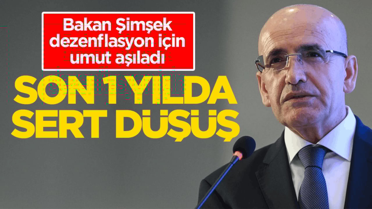 Bakan Şimşek dezenflasyon için umut aşıladı! Son 1 yılda sert düşüş