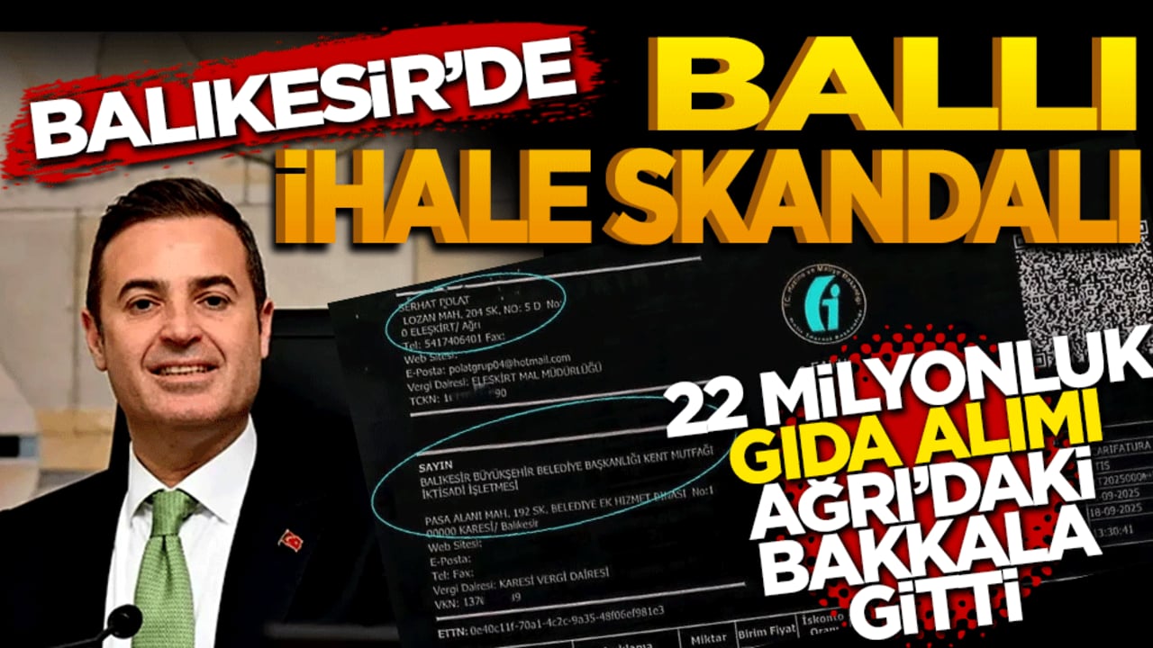Balıkesir'de "ballı" ihale skandalı: 22 milyonluk gıda alımı Ağrı'daki bakkala gitti