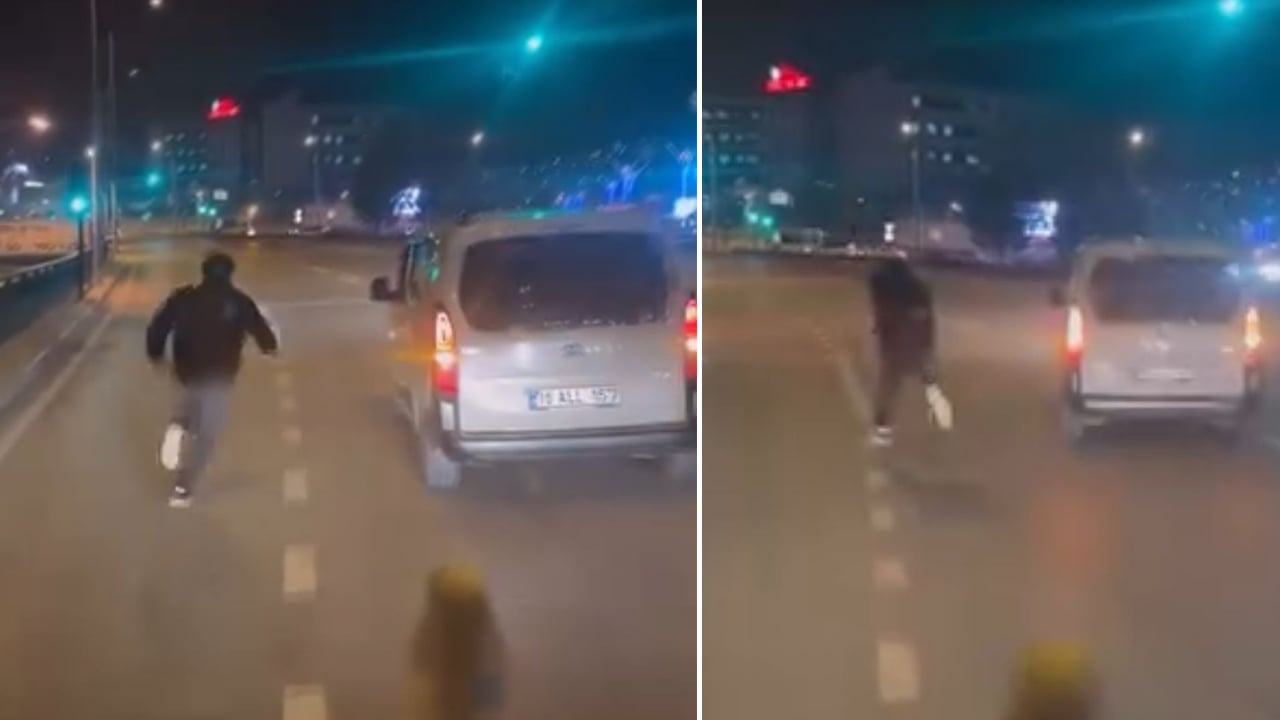 Baltalı maganda tartıştığı sürücünün aracını parçaladı