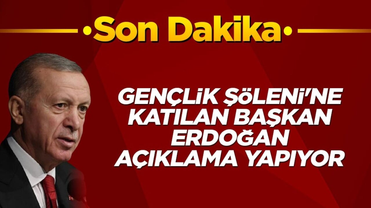 Başkan Erdoğan açıklamalarda bulunuyor
