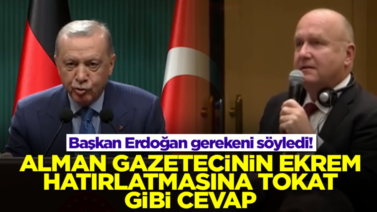 Başkan Erdoğan gerekeni söyledi! Alman gazetecinin Ekrem hatırlatmasına tokat gibi cevap
