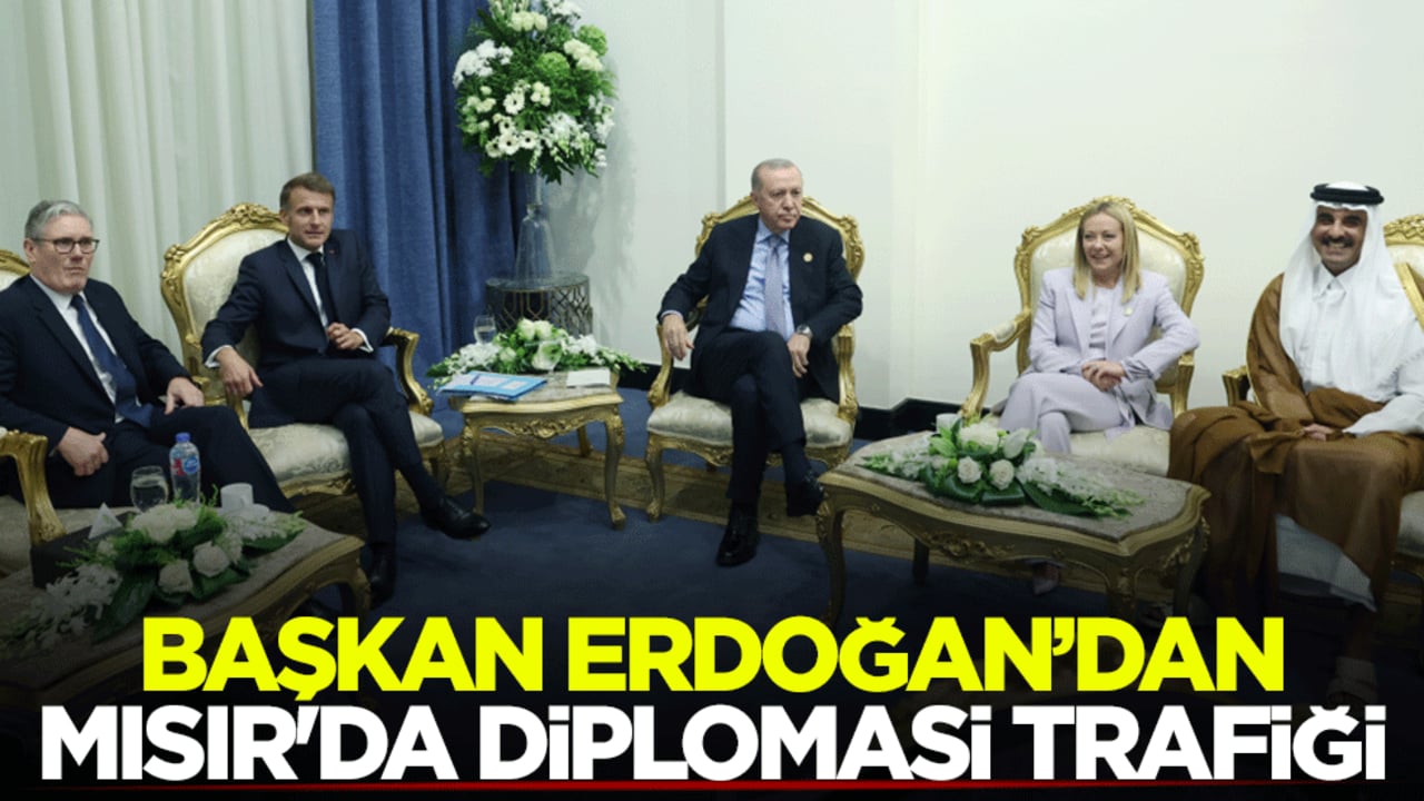 Başkan Erdoğan'dan Mısır'da diplomasi trafiği