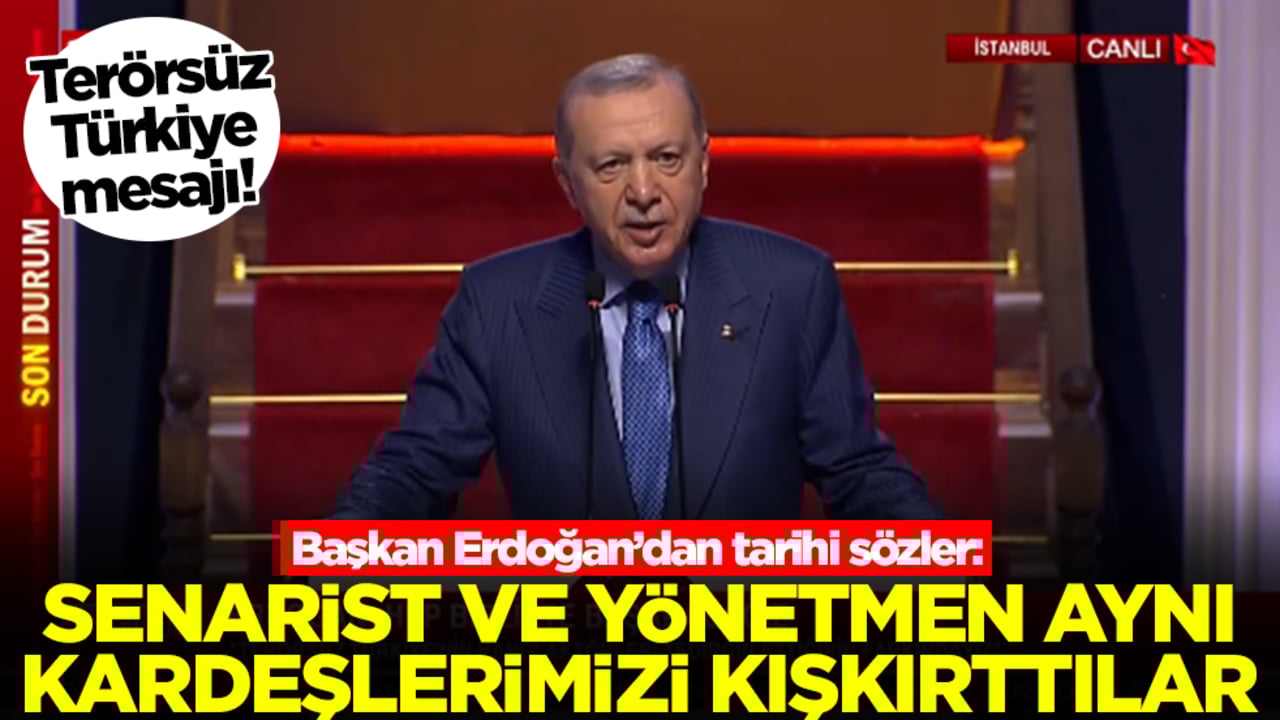 Başkan Erdoğan'dan tarihi sözler: Senarist ve yönetmen aynı kardeşlerimizi kışkırttılar