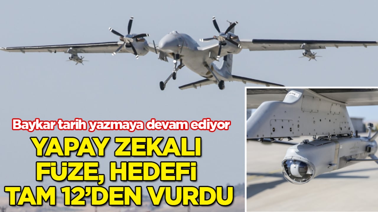 Baykar tarih yazmaya devam ediyor! Yapay zekalı füze, hedefi tam 12’den vurdu