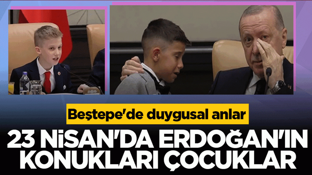 Beştepe'de duygusal anlar! Başkan Erdoğan çocuklarla bir araya geldi